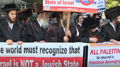 'Israel is not a Jewish state': Orthodox Jews protest Israeli PM's UN speech