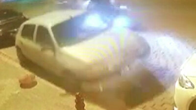 Out-of-control car hits parked vehicles before doing cartwheel in Istanbul