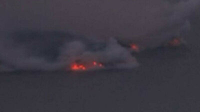Lava from Spanish island volcano reaches ocean
