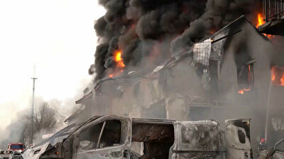 Houses burn to ash after Russian missiles strike Ukraine’s Lviv
