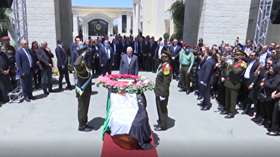 Funeral procession honors Abu Akleh at Palestinian presidency in Ramallah