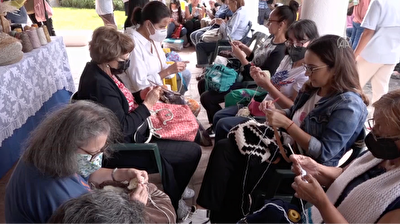 People of all ages celebrate 'World Wide Knitting in Public Day' in Venezuela