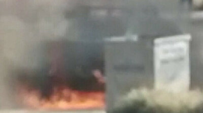 Moving vehicle bursts into flames in Türkiye’s Tekirdağ
