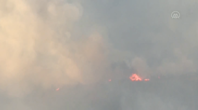 Firefighters battle to control wildfire in southern Türkiye
