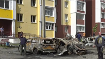 Civilian homes damaged in Russia's attacks on Ukraine's Kharkiv