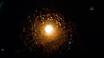 Russians celebrate summer solstice by lighting bonfires