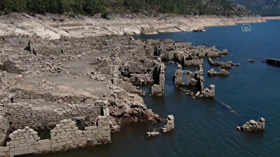 Historical village in northern Portugal reappears as waters recede