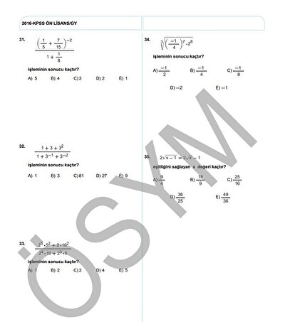 Kpss 2016 Cikmis Sinav Sorulari Cevaplari 16 Ekim 2016