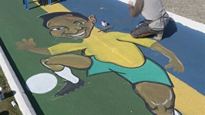 Brazil street art gets World Cup flavour as soccer mania grips