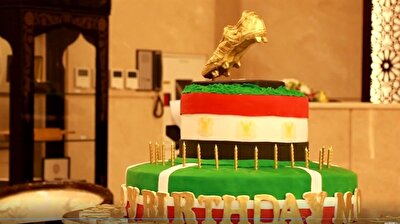 Mo Salah's birthday celebrated with cake and golden boot