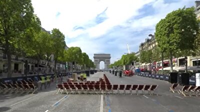 Champs Elysees transformed into open-air cinema for a night