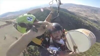 Adrenaline junkie plays drums while skydiving