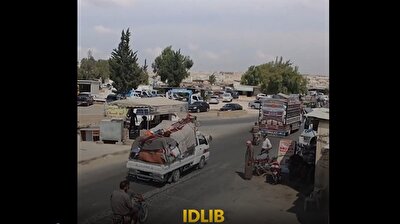 Idlib locals flee to Turkish-controlled areas for safety
