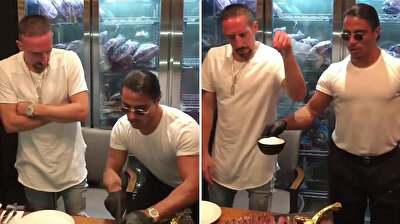 Ribery rings in new year with 1,200-euro gold-covered steak cooked by Salt Bae