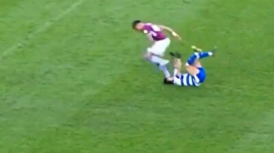 Brutal moment Aston Villa star Mings stamps on rival’s face