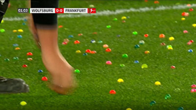 Fans delay match by throwing Easter eggs on pitch