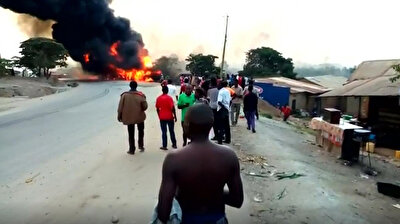 Fuel truck crashes, exploding into flames, killing at least 20