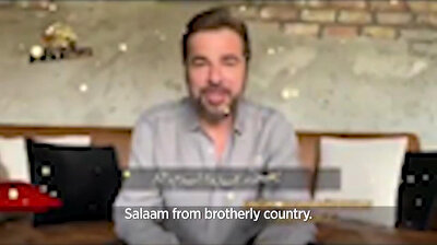 'Resurrection Ertugrul' star wishes Pakistani fans Eid Mubarak on PTV