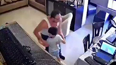 Heartbreaking moment desperate Lebanese dad tries to protect son during Beirut blast