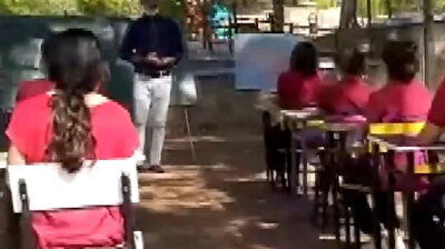 School in Turkey's Antalya holds classes in nature