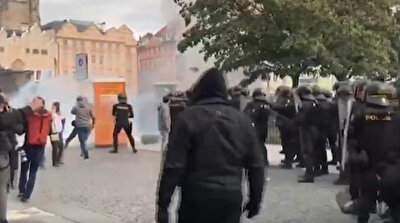 Police clash with hooligan protestors in Prague; 20 injured, 16 arrested