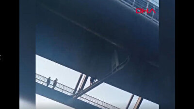 Social media madness: Man walks on beams of Haliç Bridge to film viral video in Turkey