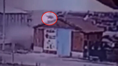 Man thrown from cartwheeling vehicle lands on rooftop in Turkey