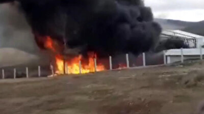 Refugees set camp on fire in Bosnia Herzegovina