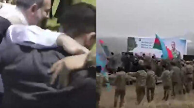 Azerbaijani soldiers perform victory dance at Shusha where Pashinyan challenged them