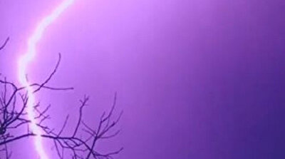 Mesmerizing moment lightning struck over Turkey's Artvin province