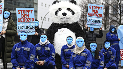 China's oppression policies against Uyghurs protested in Berlin