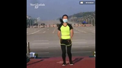 Black Mirror in Myanmar: First moments of coup allegedly captured by woman filming workout video