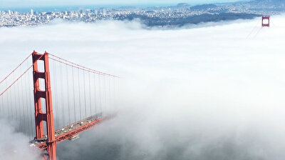 شاهد: جسر البوابة الذهبية مغطى بالضباب في سان فرانسيسكو
