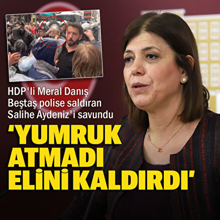 HDPli Meral Danış Beştaş polise saldıran DBPli Salihe Aydenizi böyle savundu: Yumruk atmadı elini kaldırdı