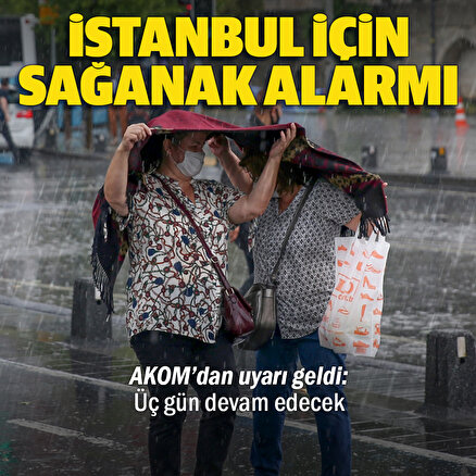 İstanbul içinsağanak alarmı