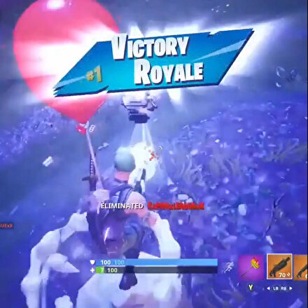 Fortnite oyuncusundan muhteşem final