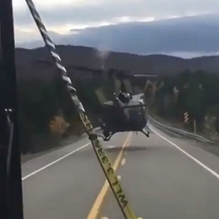 Helikopter ile asfalta sıfır uçtu