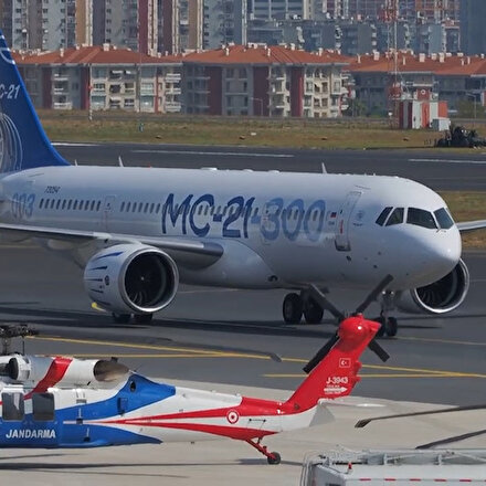 MS-21-300 TEKNOFEST için Atatürk Havalimanına indi