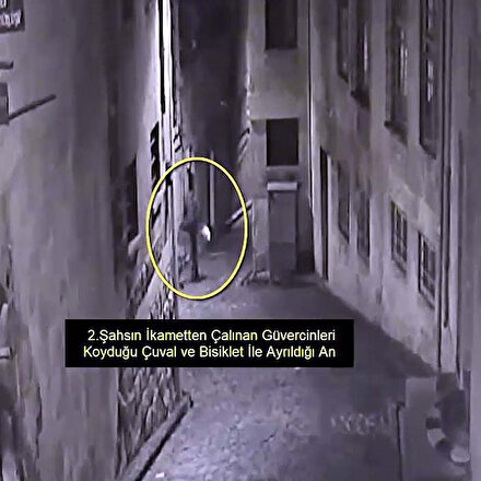 Güvercin hırsızları güvenlik kamerasında