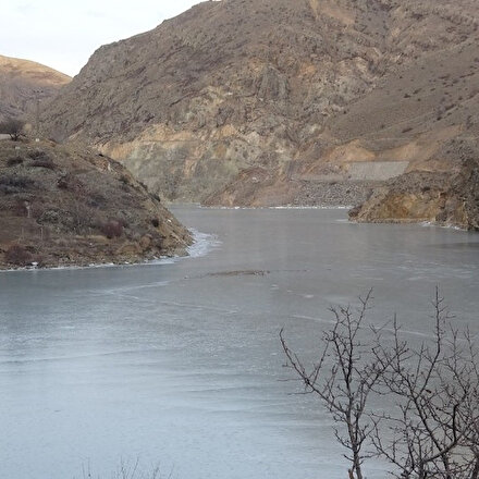 Çoruh Nehri buz tuttu