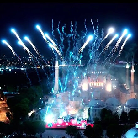 Ayasofyada tarihi anlar: İstanbulun fethi canlandırıldı