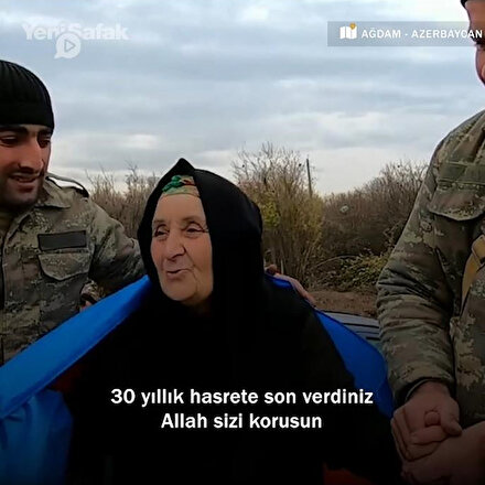 Azerbaycanlı askerlerden Samaya neneye Ağdam sürprizi
