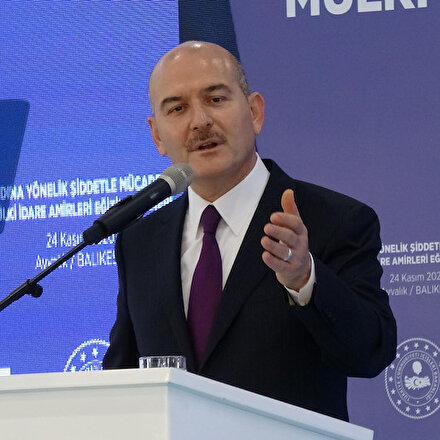 Bakan Soylu erkeklere seslendi: Kadına vuracağına kendini vur, delikanlısın ya!