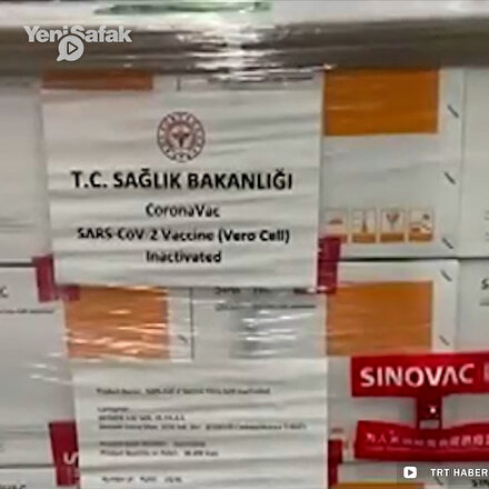 Çindeki Sinovac Deposu ve Türkiyeye gönderilecek aşılar TRT Haber tarafından görüntülendi
