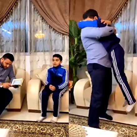 Filistinde tüyleri diken diken eden an: Küçük çocuk hafız oluşunu böyle kutladı