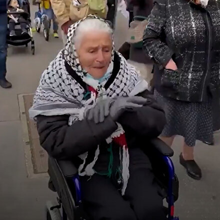 Fransız kadın işgalci İsrailin zulmünü gözyaşı dökerek haykırdı