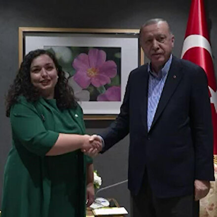 Cumhurbaşkanı Erdoğan Kosova Cumhurbaşkanı Vyosa Osmani ile görüştü