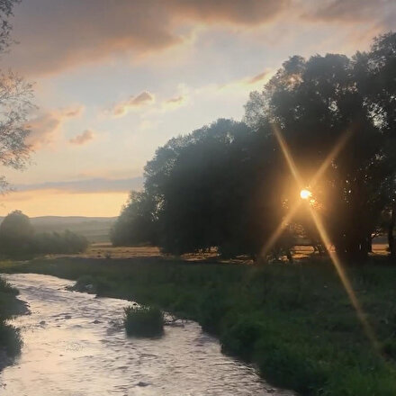 Susuz Çayında huzur veren gün batımı