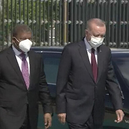 Cumhurbaşkanı Erdoğan Angola Cumhurbaşkanı Laurenço’yu resmi törenle karşıladı