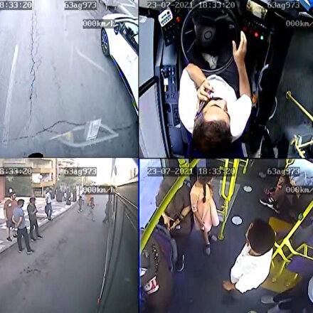Belediye otobüsü şoförünün zamanla yarışı kamerada: Otobüste fenalaşan vatandaşı hastaneye yetiştirdi